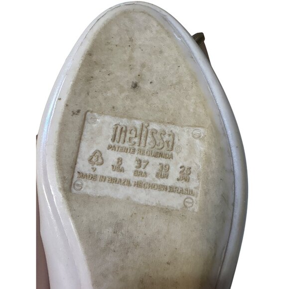 Melissa Pink Ballet Flats With Bow Womens 8 - Picture 6 of 7